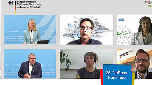 Das Bild zeigt die sechs Teilnehmer:innen der 25. NeRess-Konferenz, die Online stattgefunden hat.